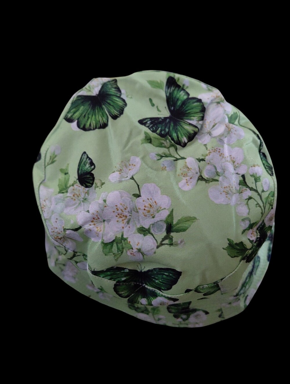 Green Butterfly Floral Unisex Bucket Hat 22"/23" - Picture 4 of 8